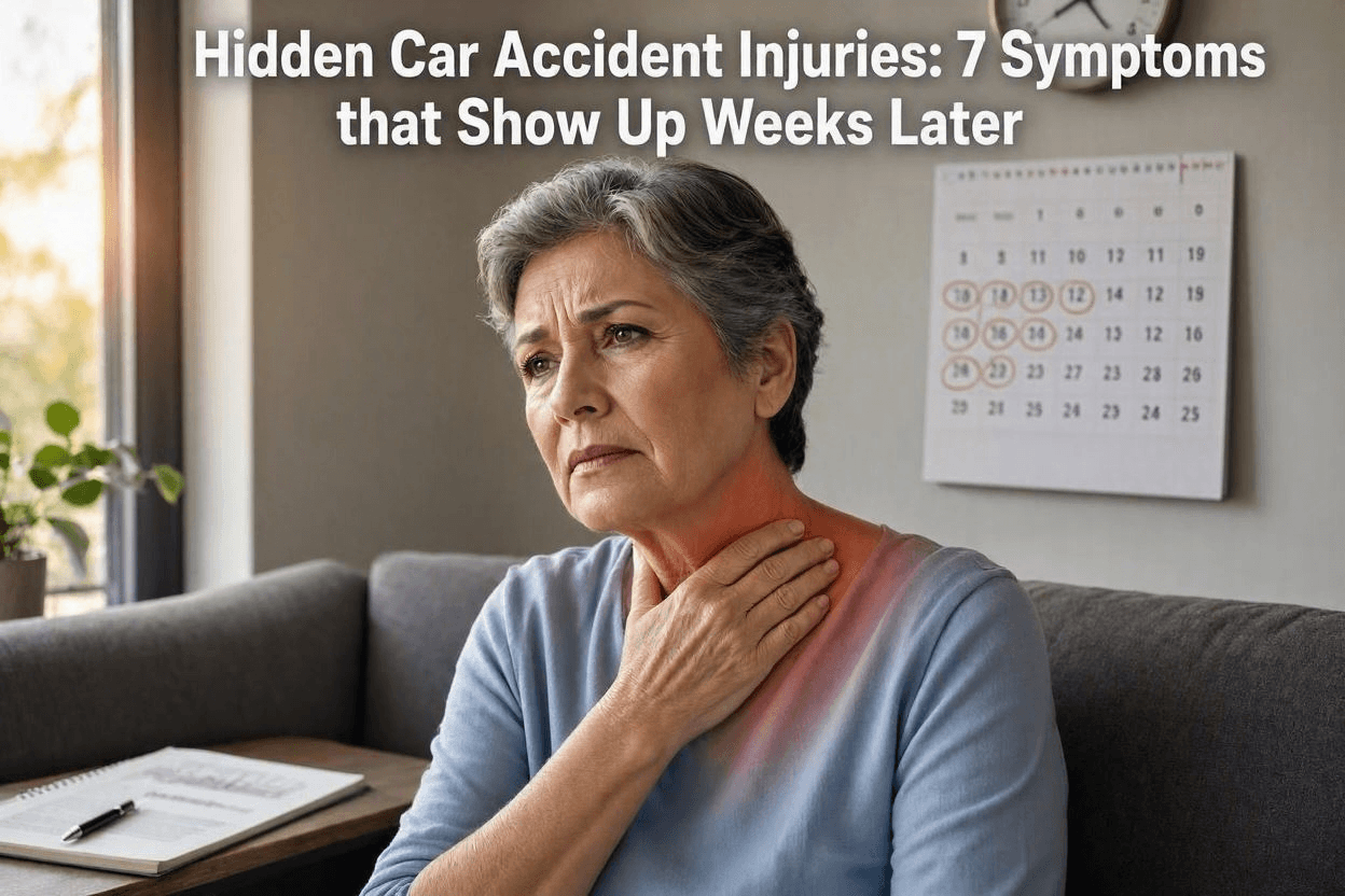Hidden Car Accident Injuries: 7 Symptoms that Show Up Weeks Later